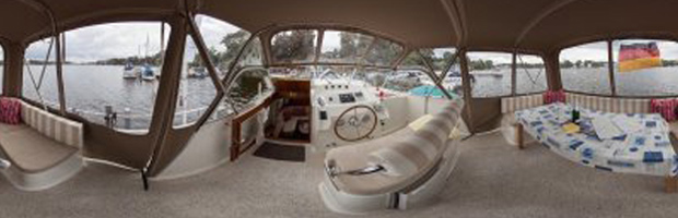Panorama auf dem Bootsdeck